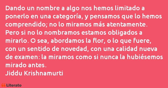 Frases de Jiddu Krishnamurti