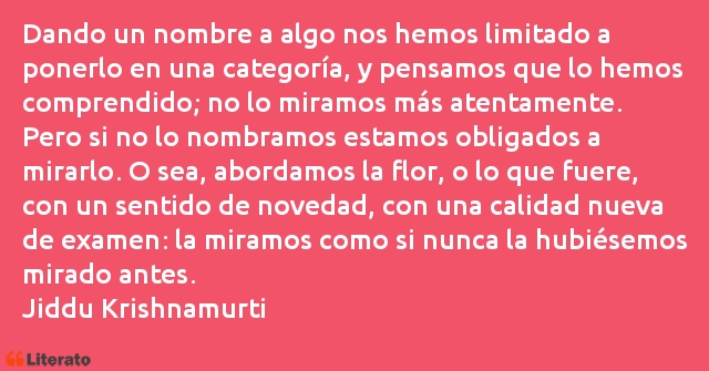 Frases de Jiddu Krishnamurti