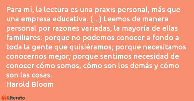 Frases de Harold Bloom