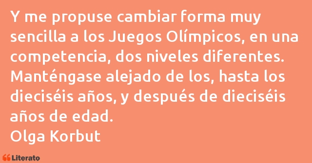 Frases de Olga Korbut