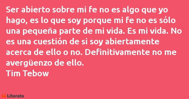 Frases de Tim Tebow