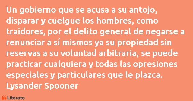 Frases de Lysander Spooner