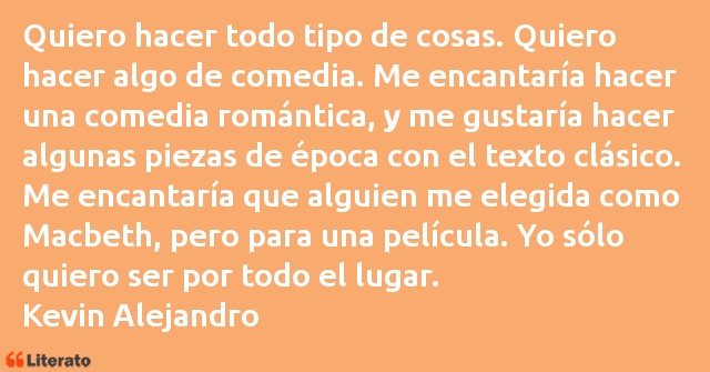 Frases de Kevin Alejandro