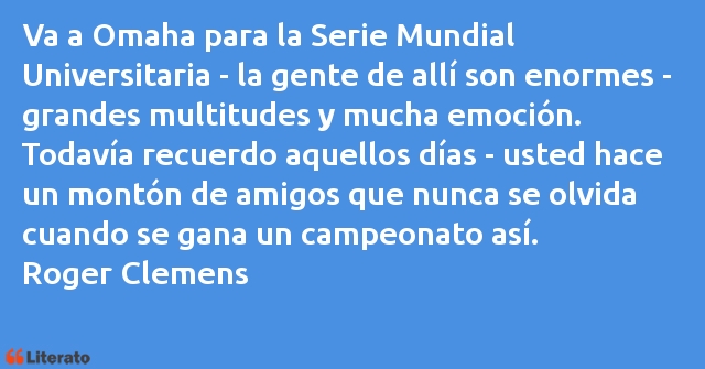 Frases de Roger Clemens