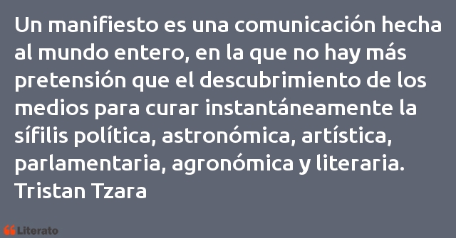 Frases de Tristan Tzara