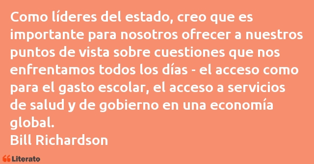 Frases de Bill Richardson