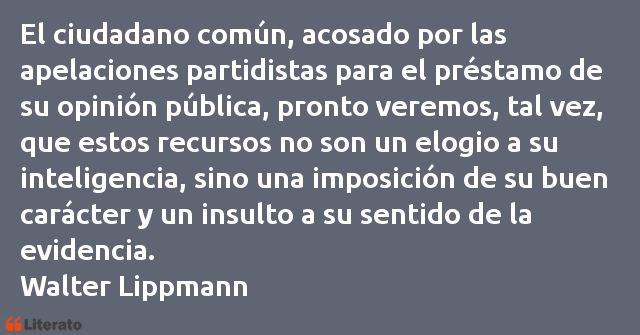 Frases de Walter Lippmann