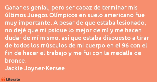 Frases de Jackie Joyner-Kersee