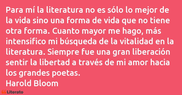 Frases de Harold Bloom