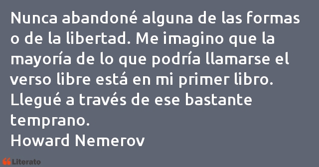 Frases de Howard Nemerov