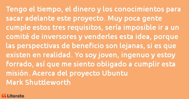 Frases de Mark Shuttleworth