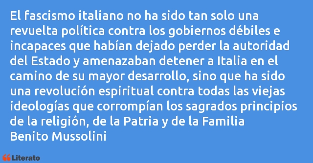 Frases de Benito Mussolini