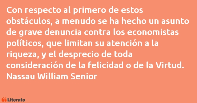 Frases de Nassau William Senior