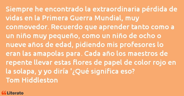 Frases de Tom Hiddleston