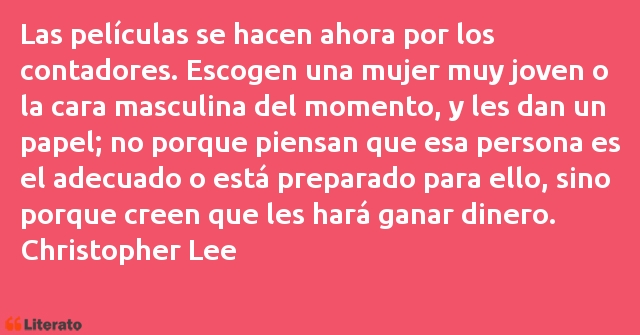 Frases de Christopher Lee