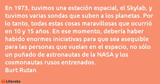 Frases de Burt Rutan