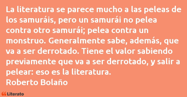 Frases de Roberto Bolaño