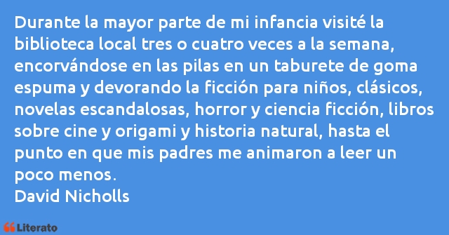 Frases de David Nicholls