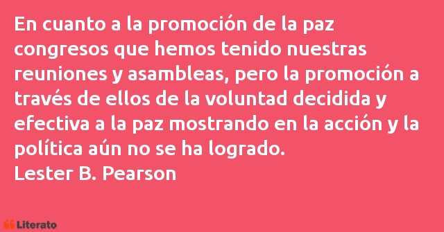 Frases de Lester B. Pearson