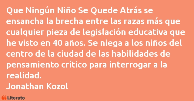 Frases de Jonathan Kozol