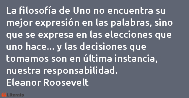 Frases de Eleanor Roosevelt