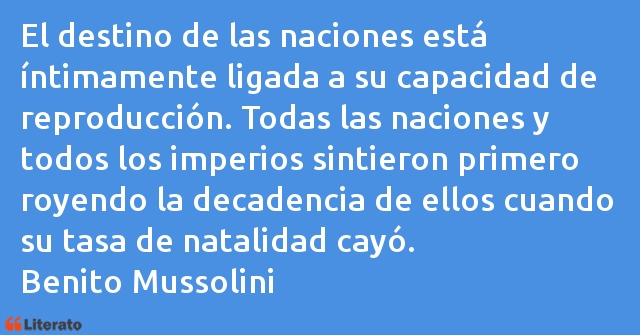 Frases de Benito Mussolini