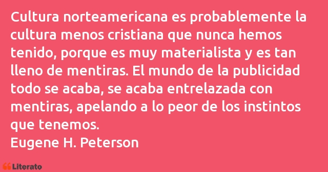 Frases de Eugene H. Peterson