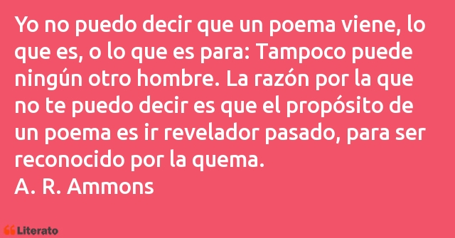 Frases de A. R. Ammons