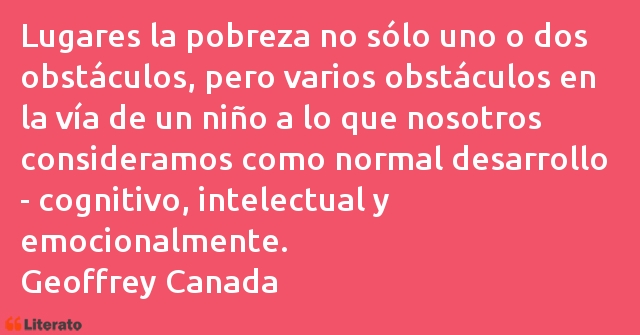 Frases de Geoffrey Canada