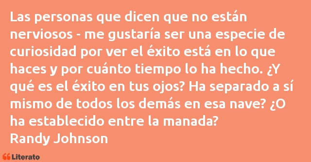 Frases de Randy Johnson