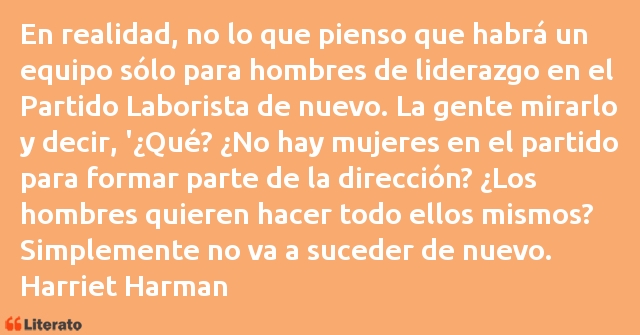 Frases de Harriet Harman