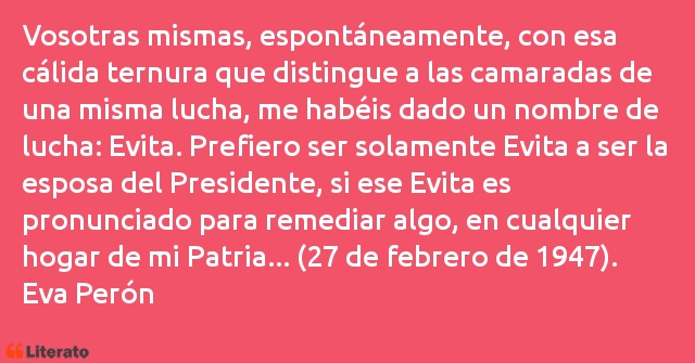 Frases de Eva Perón