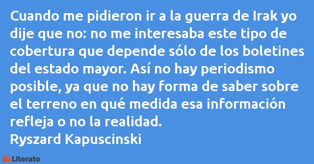 Frases de Ryszard Kapuscinski