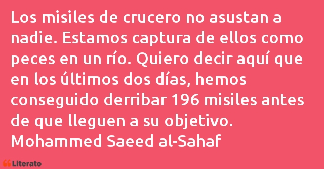 Frases de Mohammed Saeed al-Sahaf