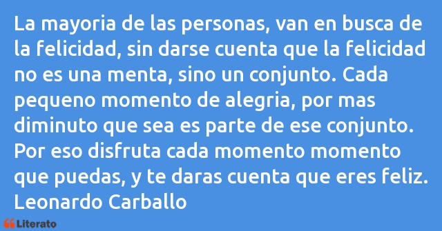 Frases de Leonardo Carballo