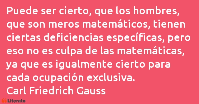 Frases de Carl Friedrich Gauss