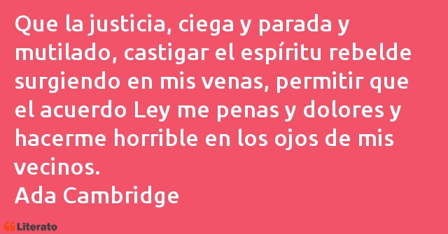 Frases de Ada Cambridge