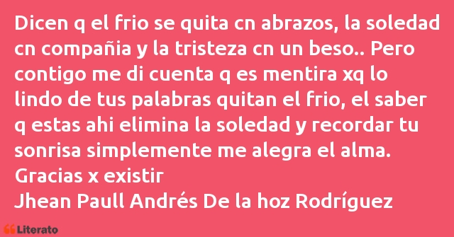 Frases de Jhean Paull Andrés De la hoz Rodríguez