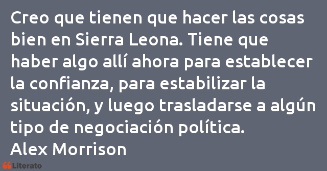 Frases de Alex Morrison