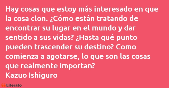 Frases de Kazuo Ishiguro