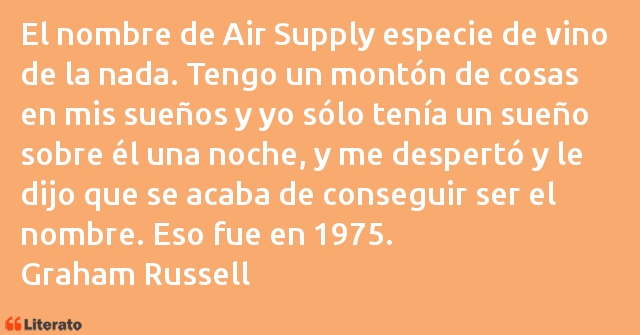 Frases de Graham Russell