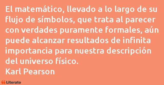 Frases de Karl Pearson