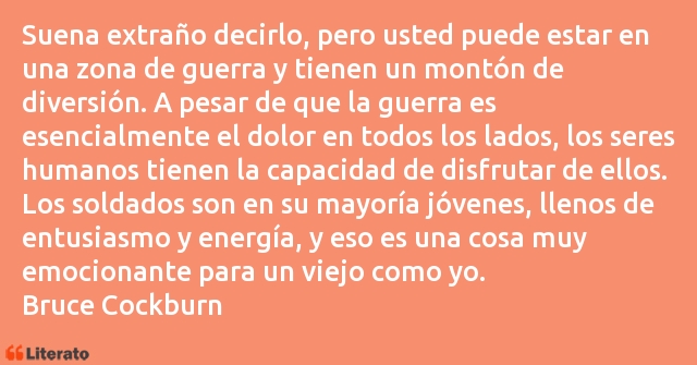 Frases de Bruce Cockburn