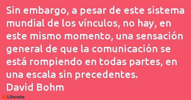 Frases de David Bohm