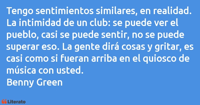 Frases de Benny Green