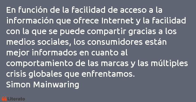 Frases de Simon Mainwaring