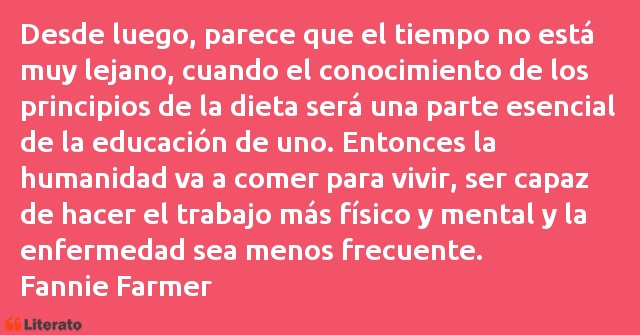 Frases de Fannie Farmer