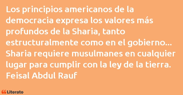 Frases de Feisal Abdul Rauf