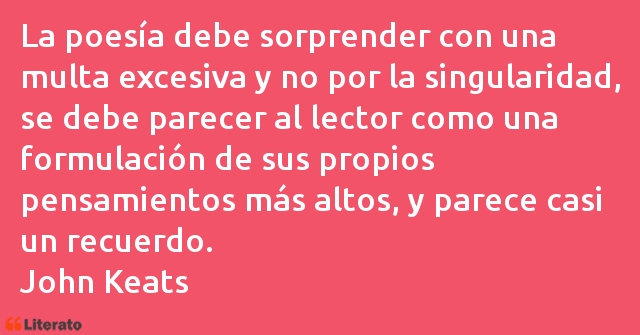 Frases de John Keats