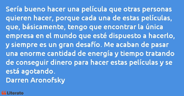 Frases de Darren Aronofsky